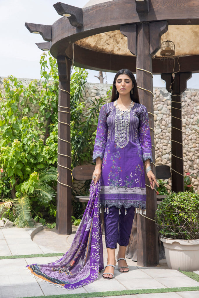 Salina Printed Lawn Collection with Cutwork Dupatta – SCWV3-6