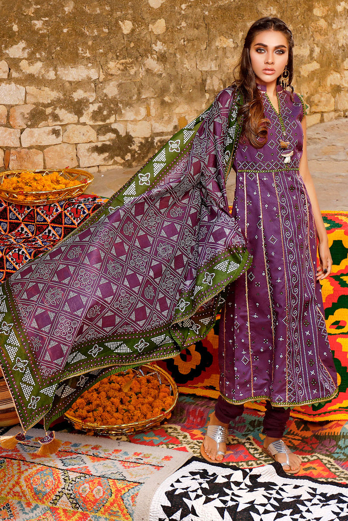 Gul Ahmed Summer Basic Lawn 2021 · 3PC Unstitched Chunri Lawn Suit CL-1199 A