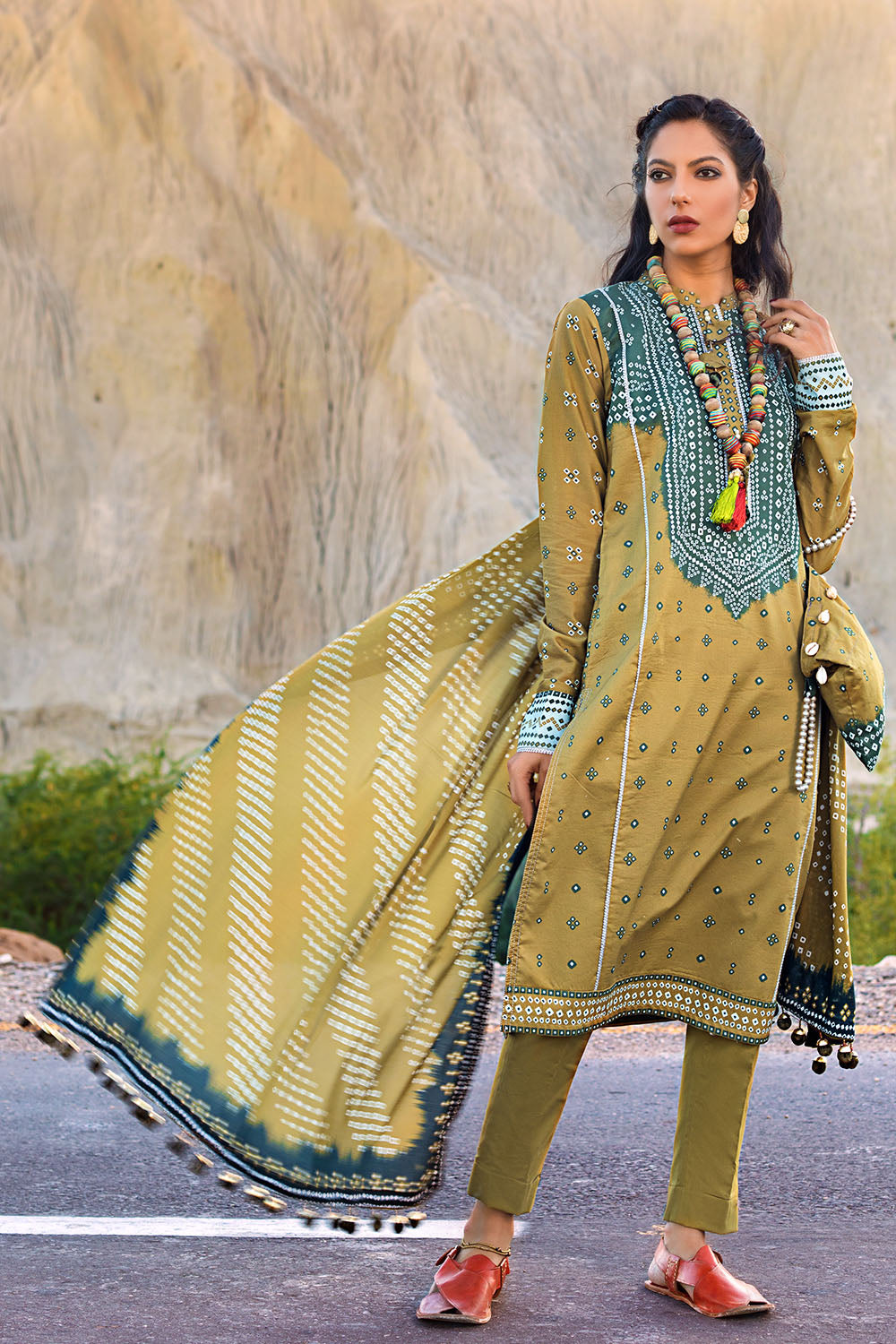 Chunri By Gul Ahmed Printed Pret Lawn Suits 3 Piece GA24C CL-42004 A - Summer Collection