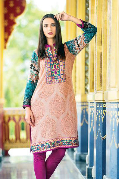 Zanisha Embroidered Kurti 2016 – 7A - YourLibaas
 - 1