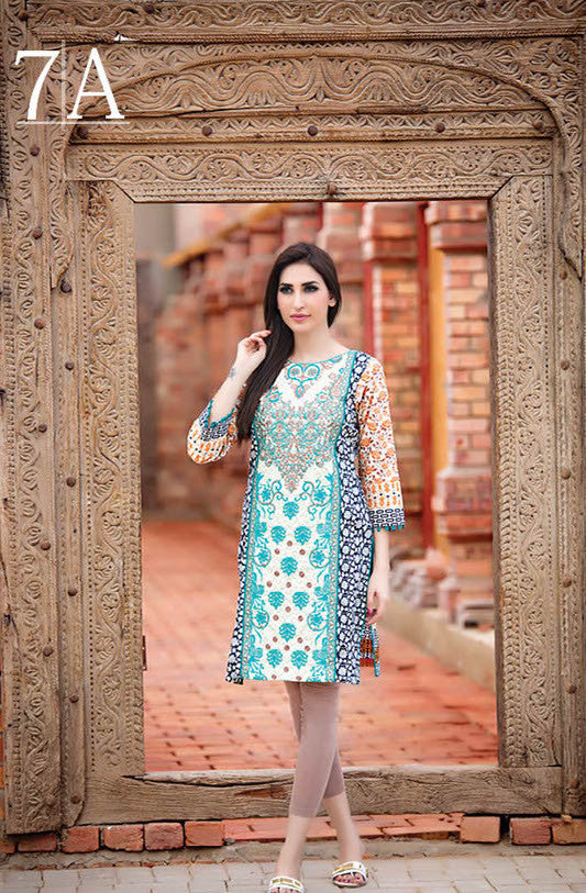 Subhata Embroidered Lawn Tunic Collection - 7A - YourLibaas
 - 1