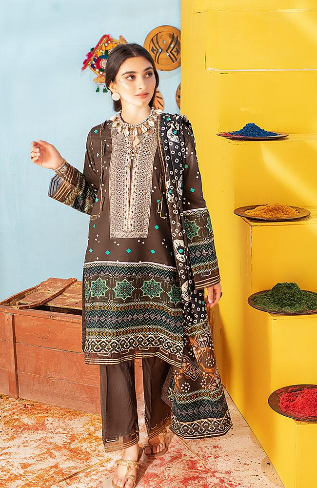 AlZohaib Monsoon Chunri Lawn Collection '21 – 07C