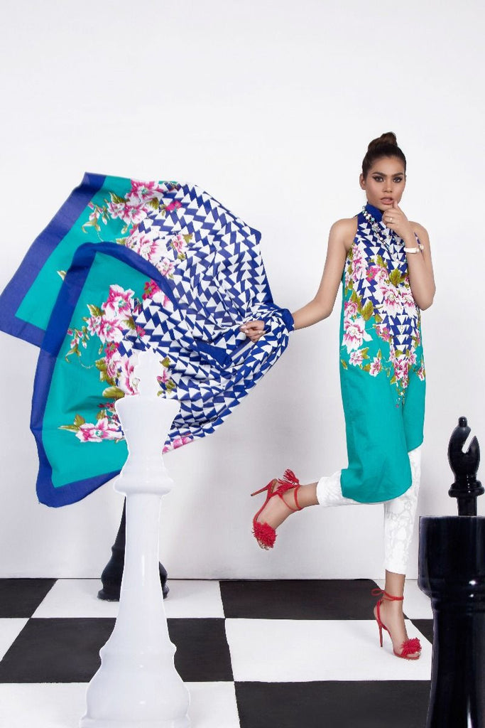Sana Safinaz Muzlin Lawn Collection 2017 – 7B