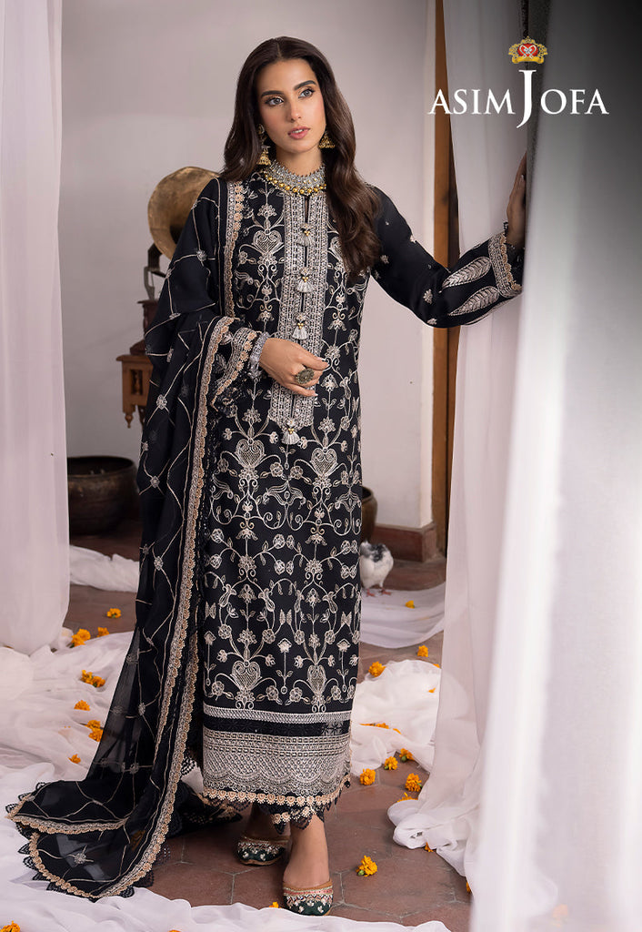 Asim Jofa Shadow Work Lawn Silk Collection – AJSW-27