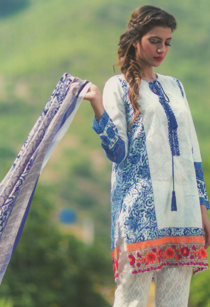 Mina Hasan Designer Lawn Collection 2016 –  7A - YourLibaas
 - 1