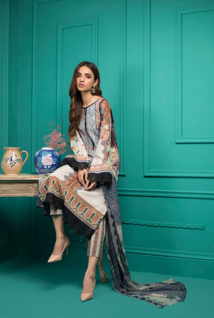 Sahil Collection Sahil Designer Embroidered Lawn Collection β S20-7 β YourLibaas