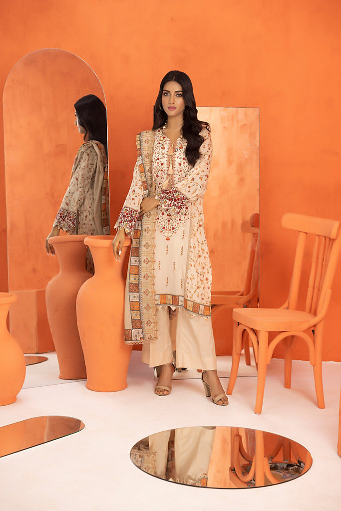 Salina Cutwork Embroidered Lawn Collection 2024 – SCWE-7