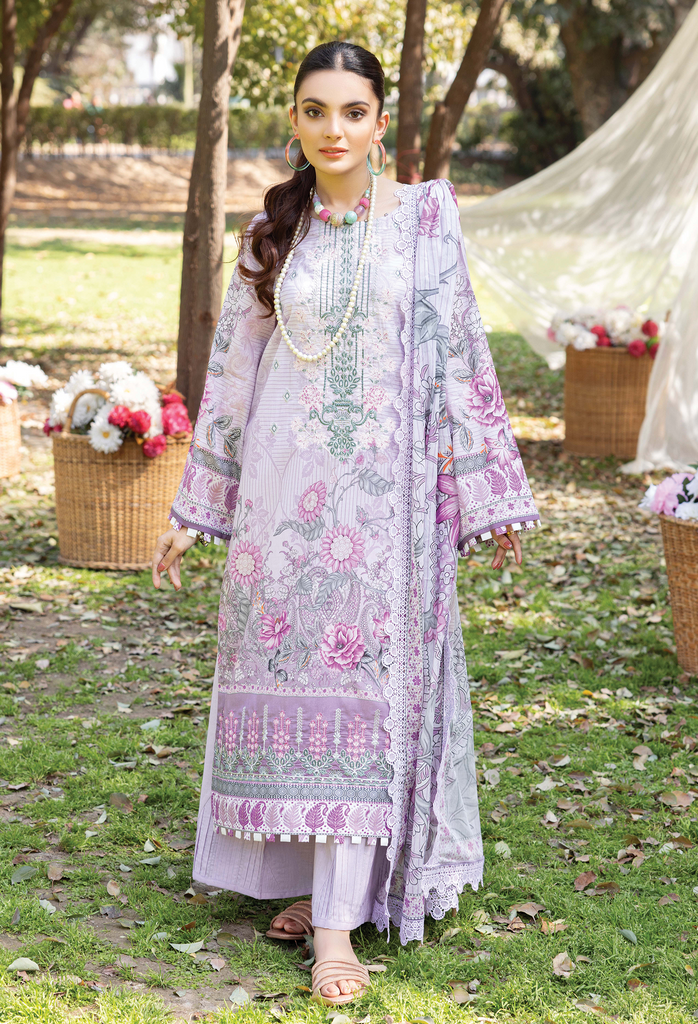 Adan's Libas SummerKari Lawn Collection 2023 – 5020 - Violet Crown
