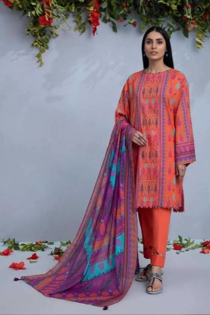 Sapphire 3 Piece Printed Lawn Suit - U3DAYZ22V129