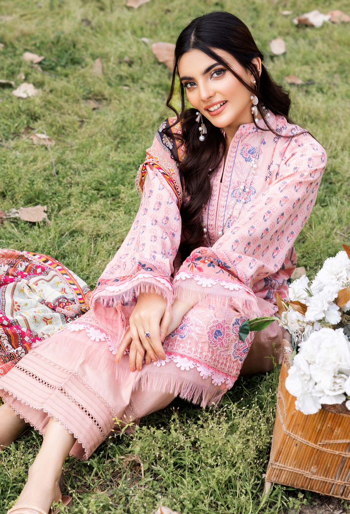 Adan's Libas SummerKari Lawn Collection 2023 – Pale Pink