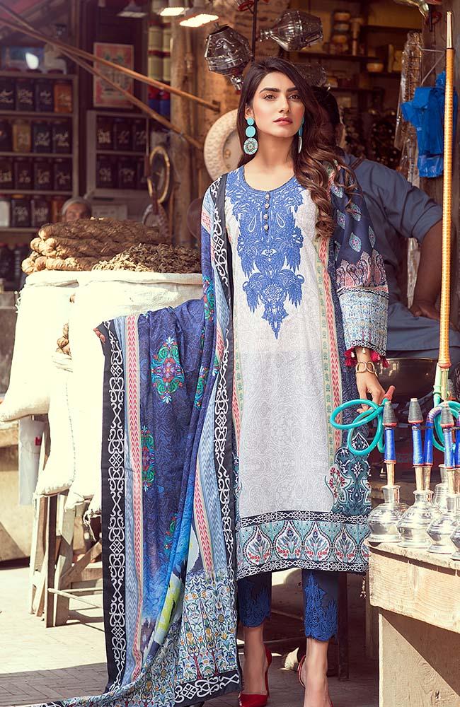 Rung by Al Zohaib Embroidered Lawn Collection 2020 – RNE20-08