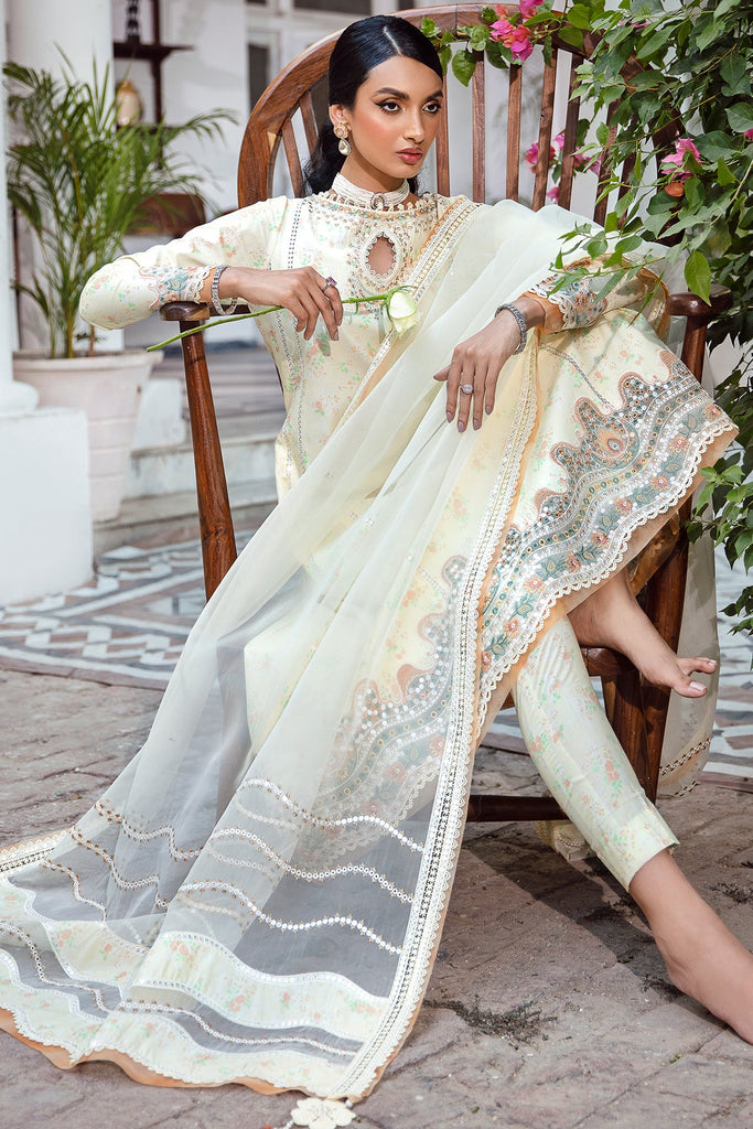 Jazmin Iris Eid Lawn Collection – Lime Primerose