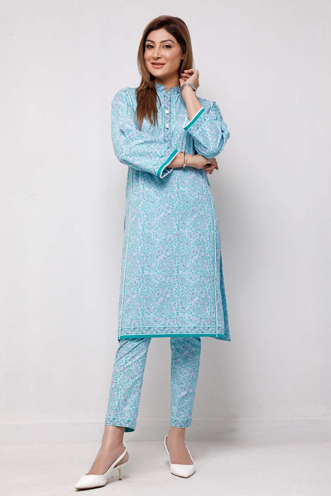 Gul Ahmed Summer Basic Lawn 2021 · 1PC Unstitched Lacquer Printed Lawn Fabric SL-898 B