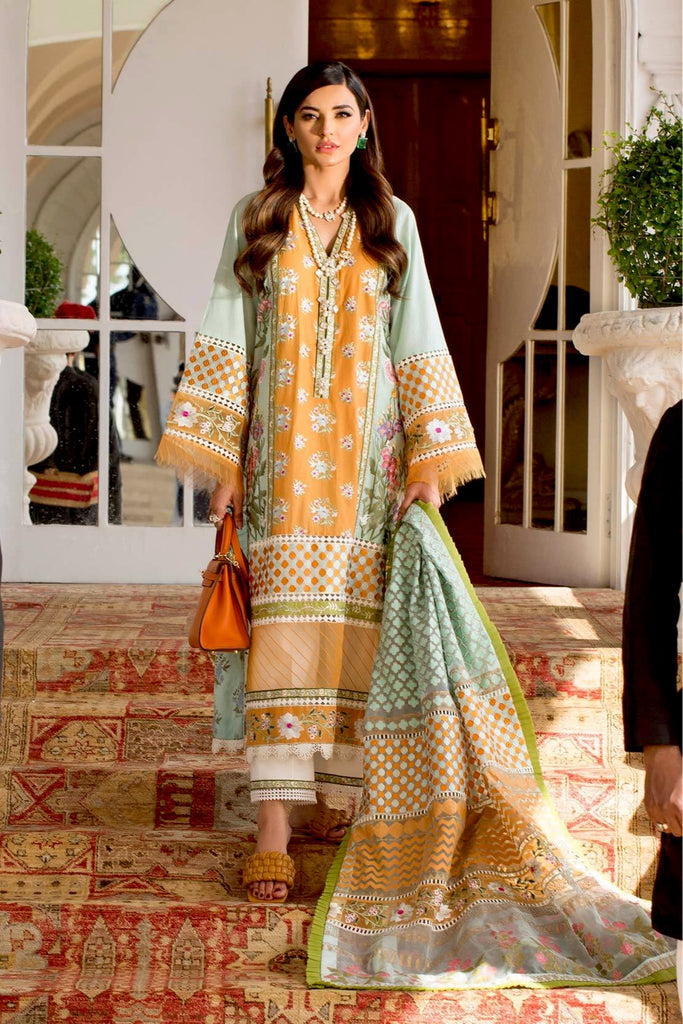 Crimson by Saira Shakira Luxury Lawn Collection 2021 – D9-A - A Sunny Afternoon - Mandarin