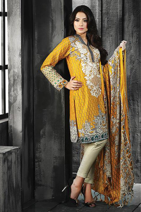 RajBari Silk Karandi Winter Collection 2015 - 8B - YourLibaas
 - 1