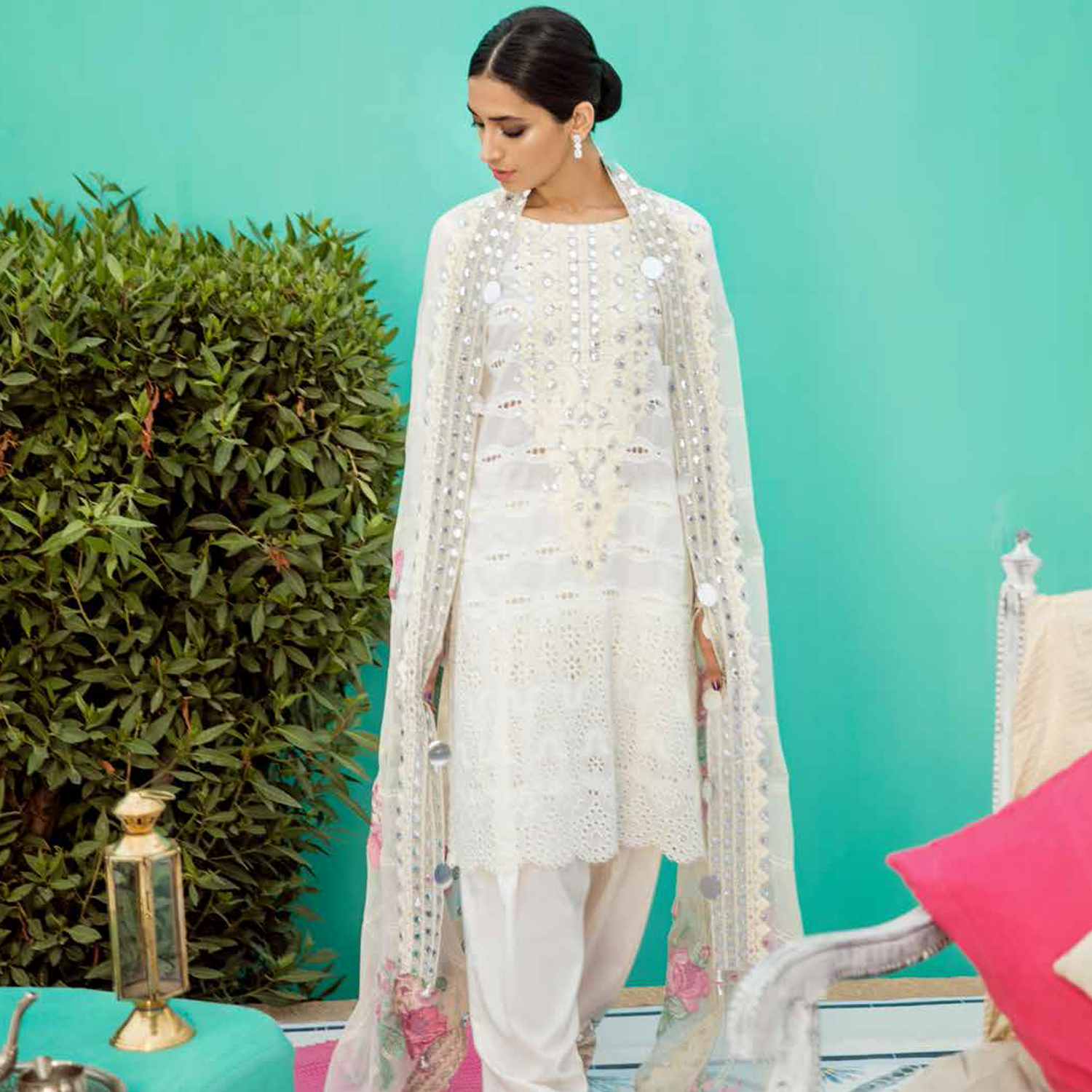 Charizma Festive Eid Lawn Collection 2019 White Dream ED 42 YourLibaas