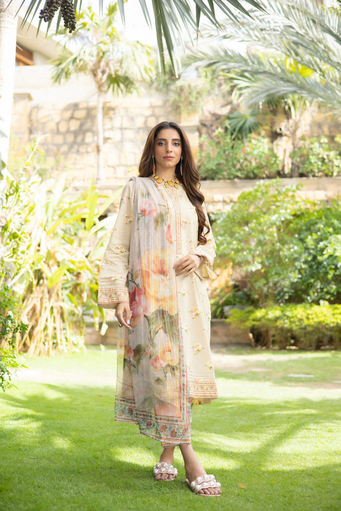 Orchid Printed Lawn Collection with Chiffon Zari Dupatta – OCZ-8
