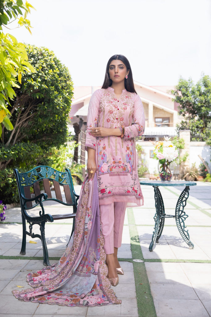 Salina Printed Lawn Collection with Cutwork Dupatta – SCWV3-8