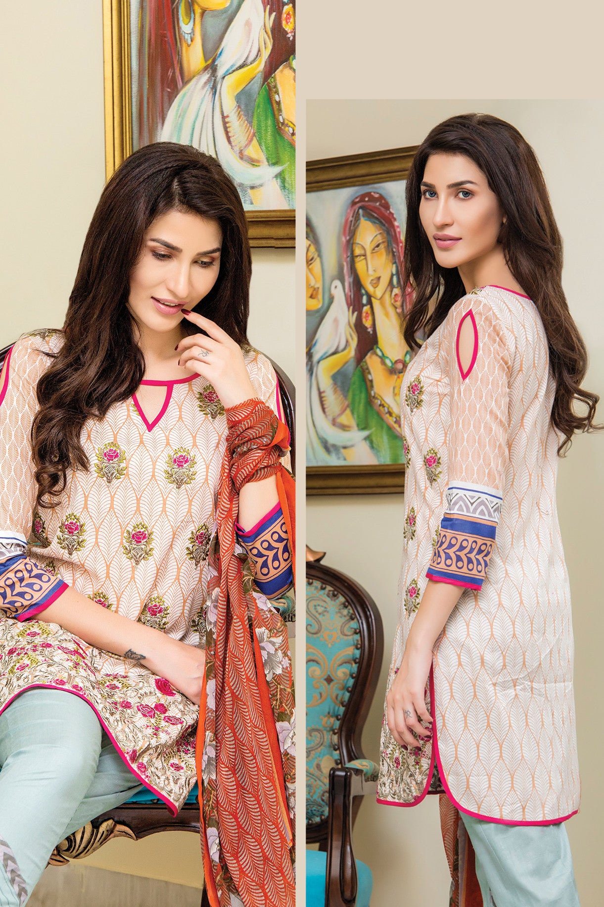 Sahil Collection Sahil Designer Lawn Collection Vol-9 β 8B β Pakistani Lawn Suits ...