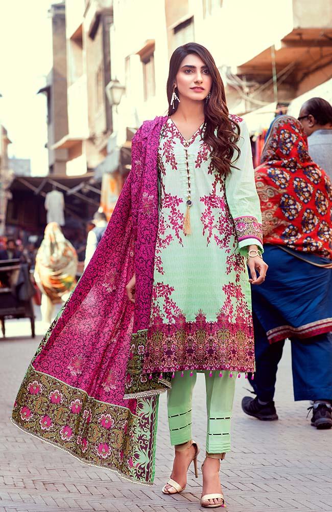 Rung by Al Zohaib Embroidered Lawn Collection 2020 – RNE20-09