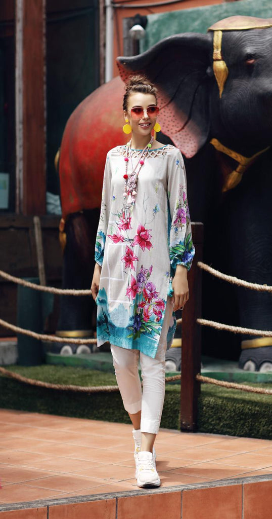 Gul Ahmed Yolo Mid Summer Cambric Kurti Collection 2019 – SCN-98