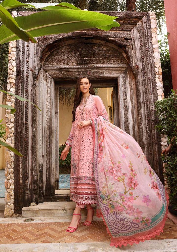 Noor by Saadia Asad | Eid Luxury Schiffli Laserkari 25 | D12- Plum main image 0