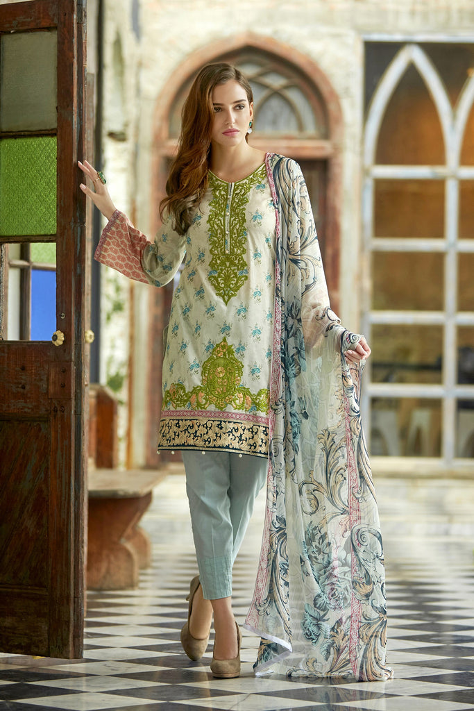 Bashir Ahmad Florence Lawn Collection Vol 1 – FL07A - YourLibaas
 - 1