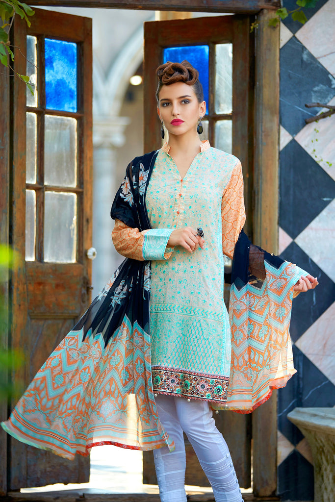 Bashir Ahmad Florence Lawn Collection Vol 1 – FL02B - YourLibaas
 - 1