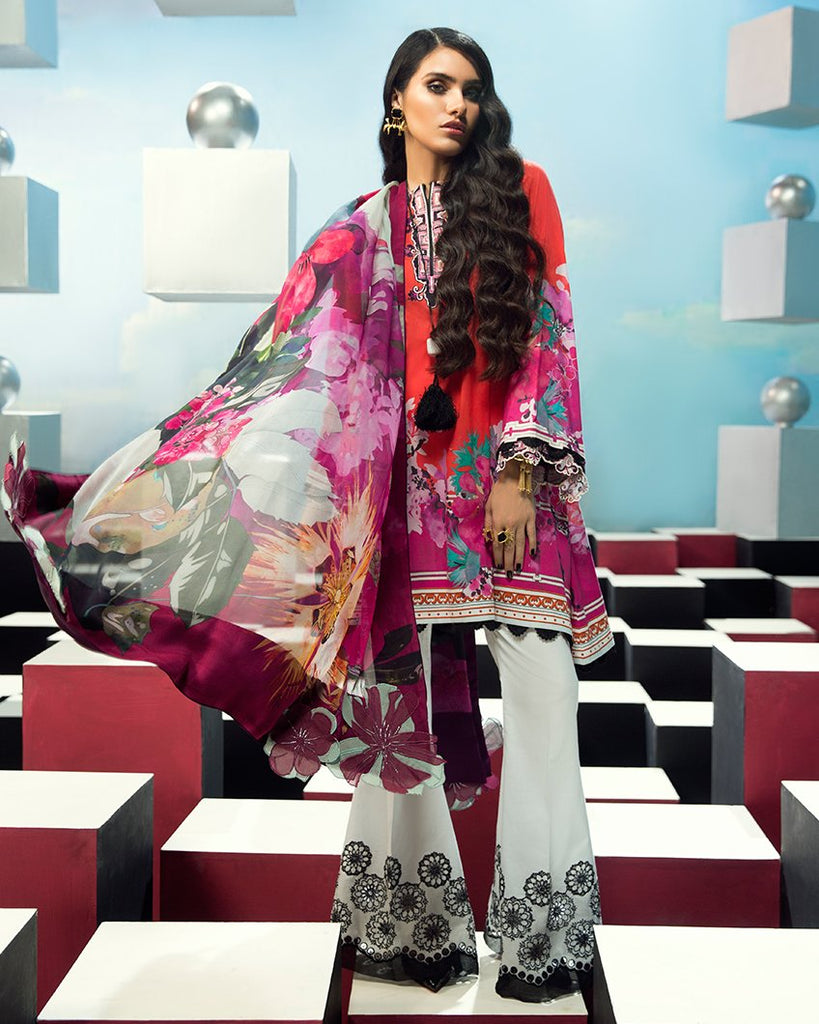 Zaha by Khadijah Shah – 3pc Lawn Collection – Amelie (ZL-16B)
