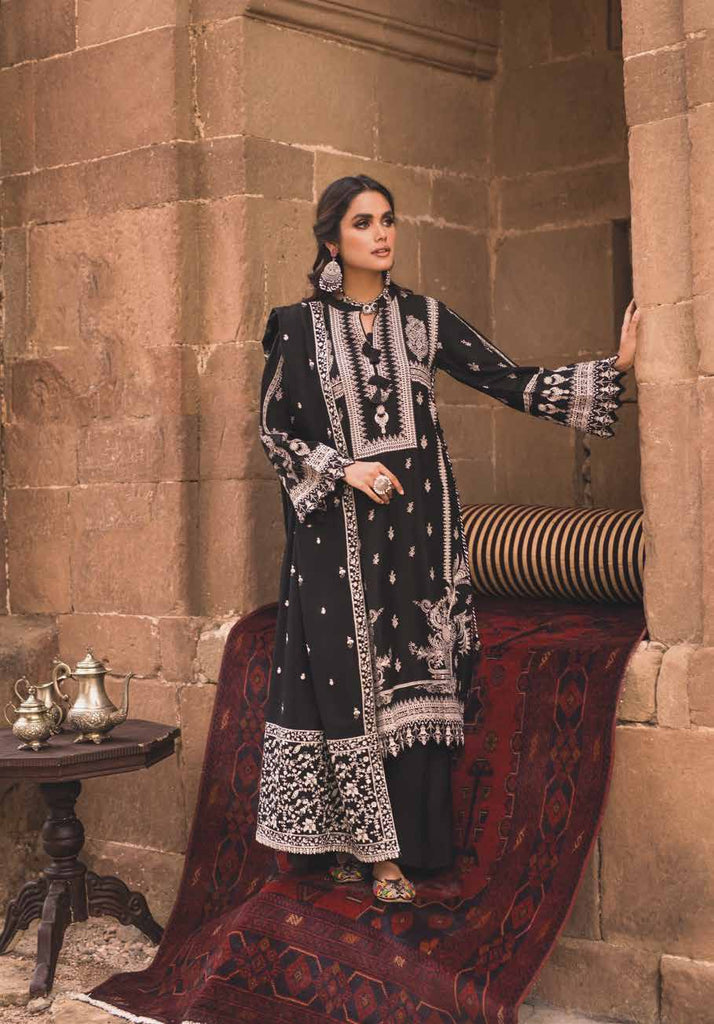 Gul Ahmed Winter Collection 2021 · 3 PC Khaddar Suit with Pashmina Shawl – AP-12061