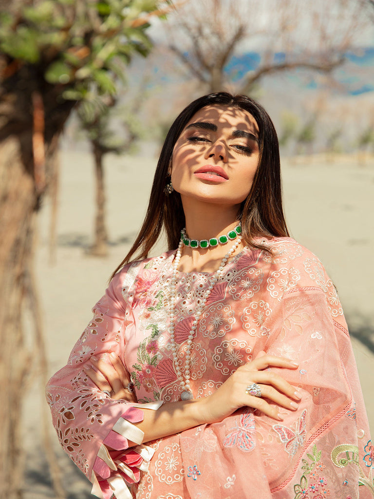 Maryam Hussain Luxury Lawn Collection Vol-II – PEACHES