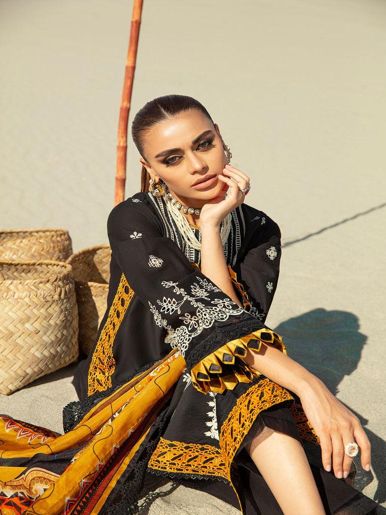 Maryam Hussain Luxury Lawn Collection Vol-II – MUSTARD AFFAIR