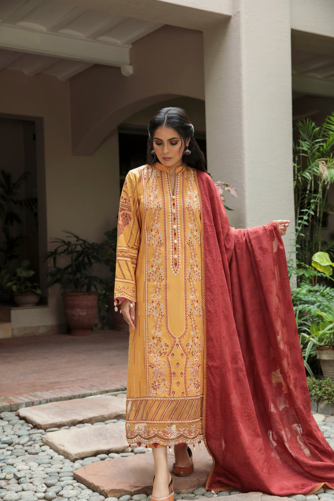 Aabyaan Miraal Embroidered Linen Collection – ZHAVIA (AL-02)