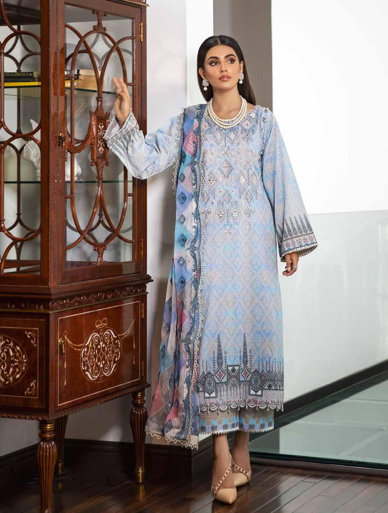 Aafreen Embroidered Sheesha Work Lawn Collection Vol-6 – AF-40