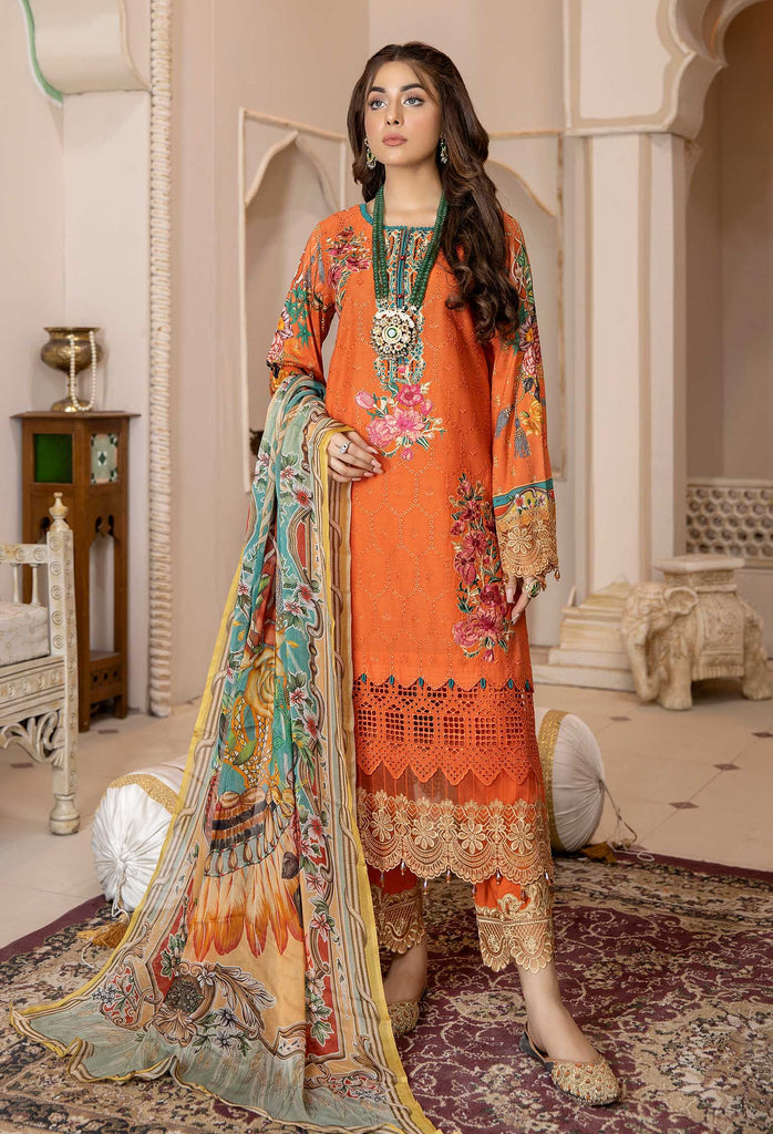 Adan's Libas Festive Chikankari Lawn Collection Chapter 2 – Passion Color