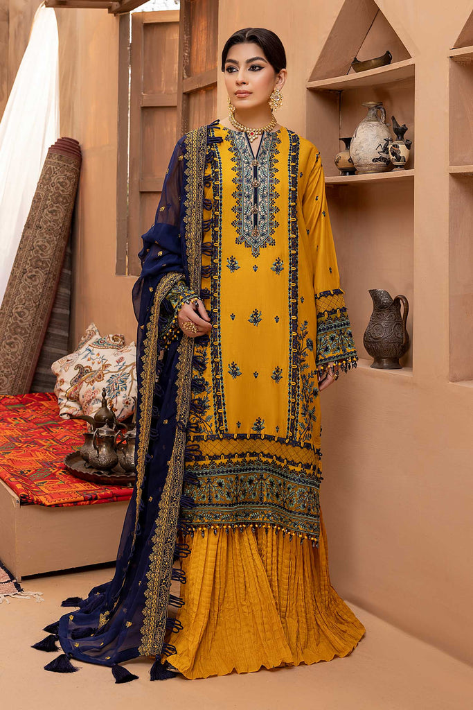 Adan's Libas Aangan Lawn Collection  – Golden Bell