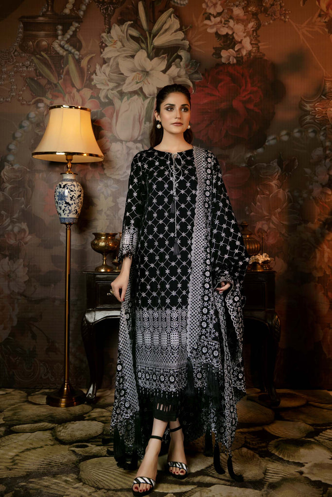 Adan's Libas Zari · Embroidered Velvet Collection – Calla Lily