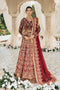The Brides Edit by Afrozeh Unstitched Embroidered Tissue Zari 3 Piece Suit AF26UBE D-08 Juliette - Wedding Collection