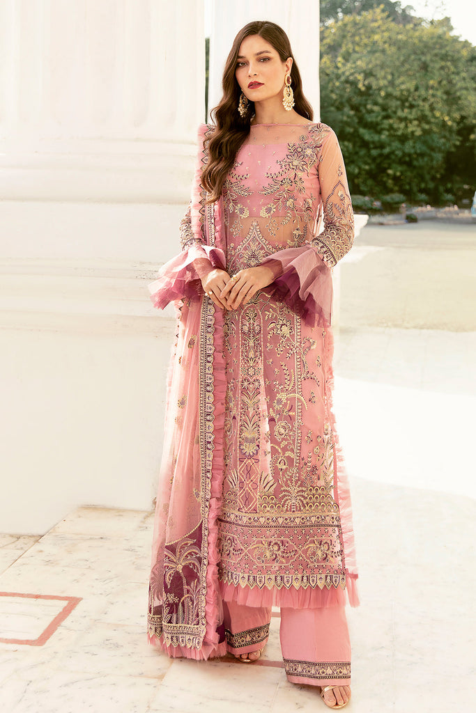 Afrozeh La Fuchsia Luxury Formal Collection 2022 – Rose Shell Pink