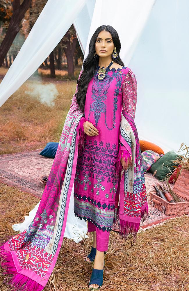 Al Zohaib Wintry Breeze Embroidered Winter Collection with Shawl – WB21-06