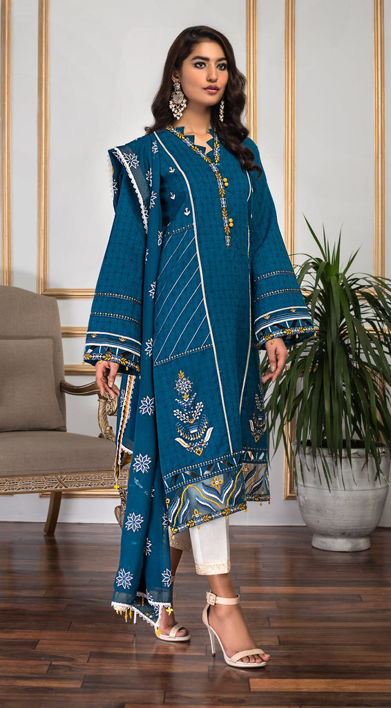 Anaya by Kiran Chaudhry · Ethnicity Lawn Collection – Azuria