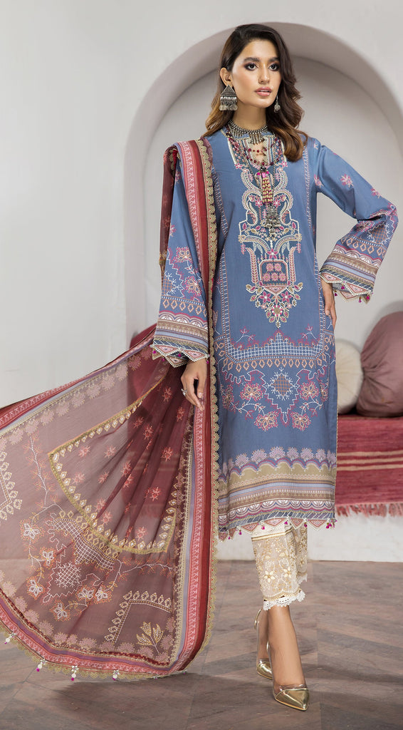 Anaya by Kiran Chaudhry · Nazafreen Embroidered Cambric Collection – MANIZEH