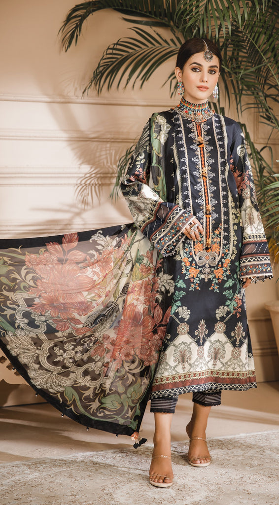 Anaya by Kiran Chaudhry · Noor Bano Cambric Collection 2021 – Azmina