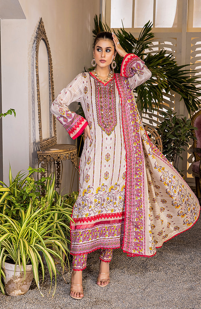 Anum Printed Lawn Collection Vol-1 2023 – ANL1-23-02A