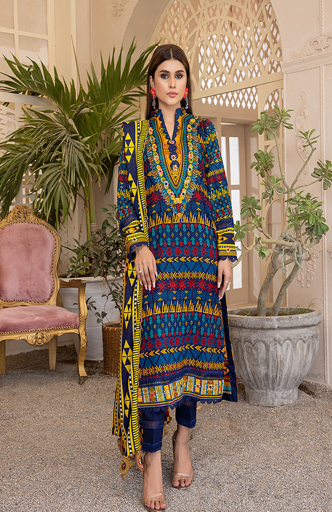 Anum Printed Lawn Collection Vol-1 2023 – ANL1-23-04B