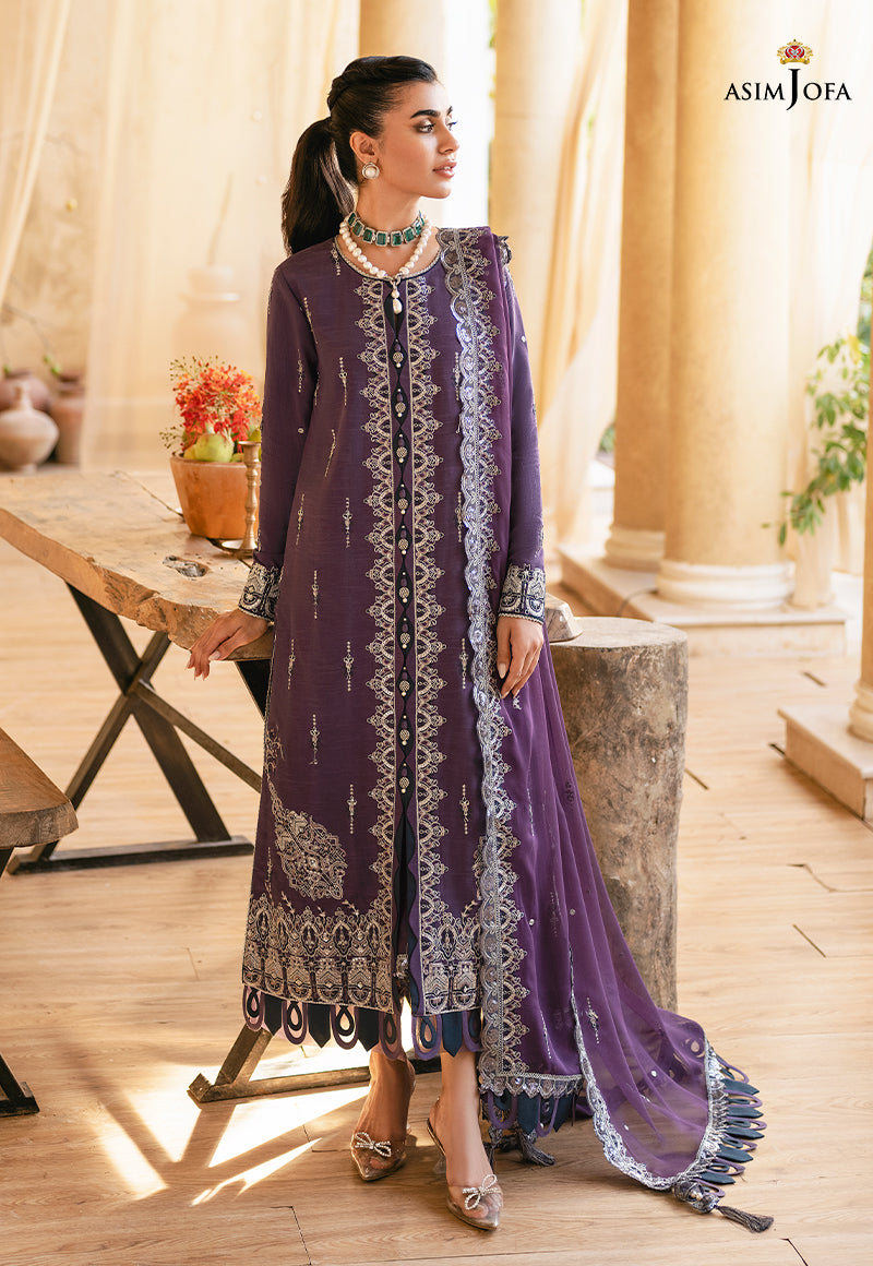asim jofa dress design AJHJ-17 EMBROIDERED COTTON SILK 3 PCS Asim Jofa