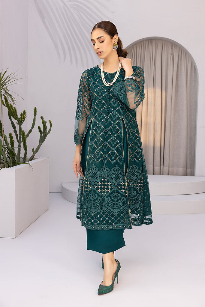 Azure Luxury Embroidered Formal Shirts – Emerald