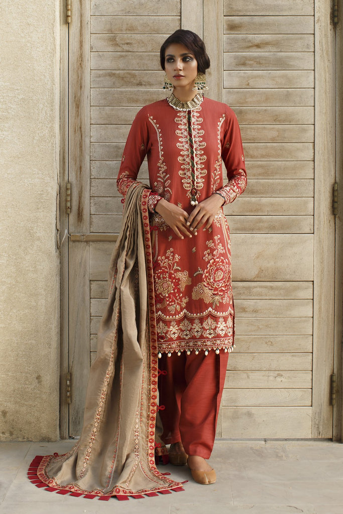 Baroque Oaks & Ivy Embroidered Winter Khaddar Collection – SANDY