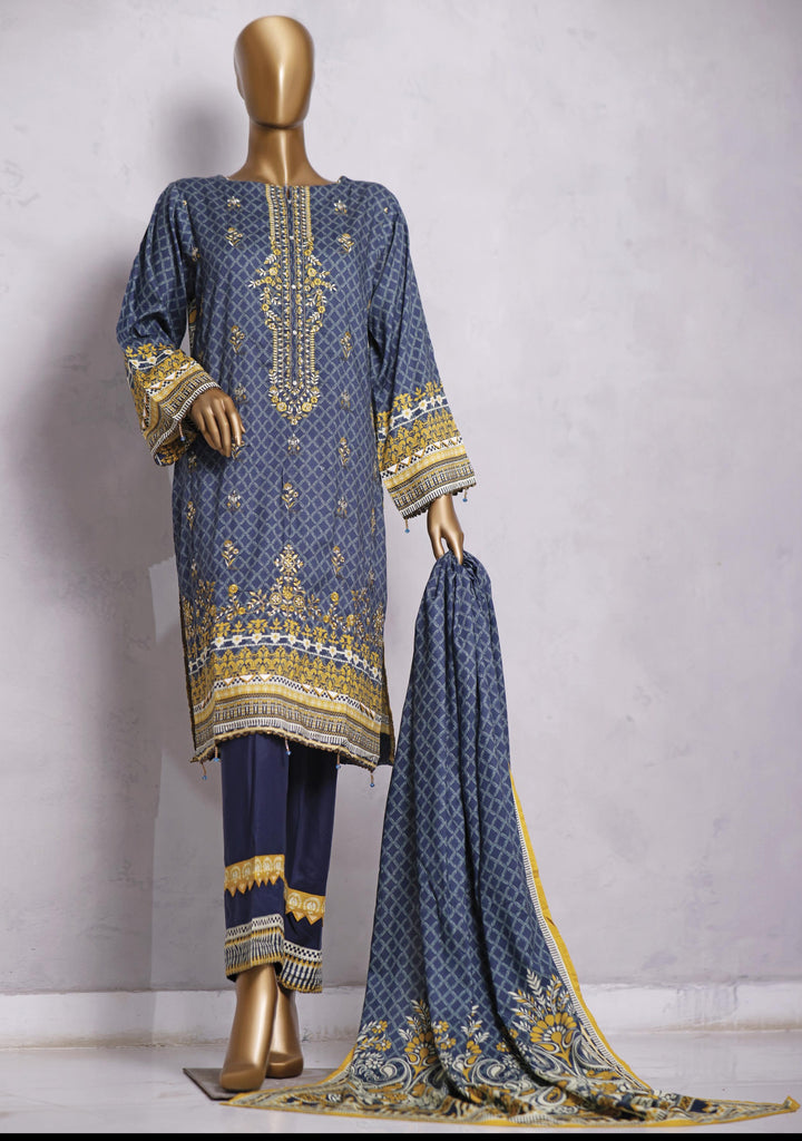 Bin Saeed Embroidered Linen Stitched Collection Vol-2 – DN-9