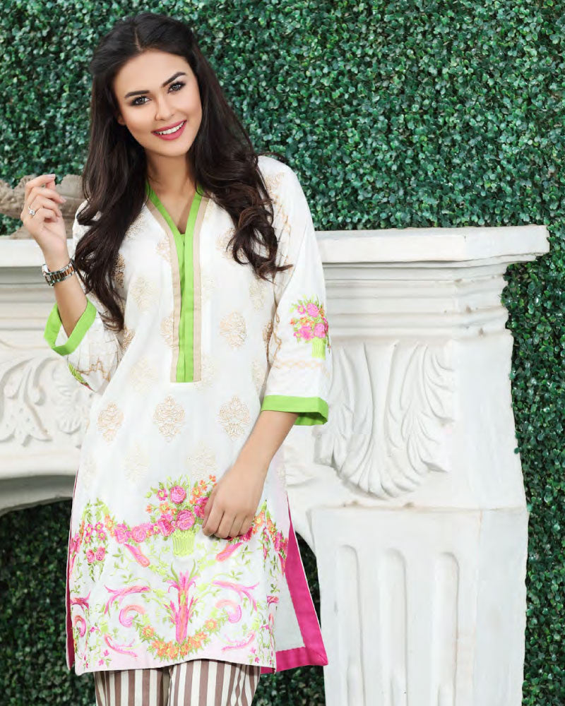 Charizma COCO 2 Piece Embroidered Lawn 2016 – C-12 - YourLibaas
 - 1